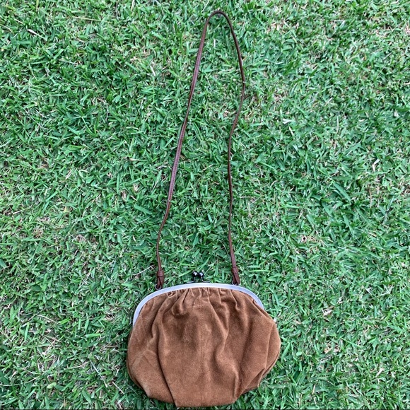 ✨🧡 Super Vintage Tan Suede Clutch Bag 🧡✨ - Picture 8 of 8